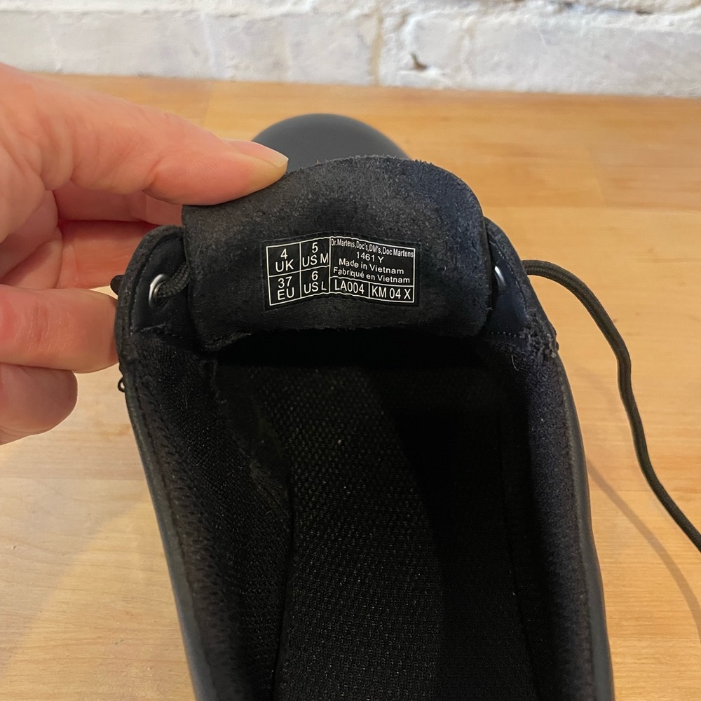 Dr. Martens Black Leather Youth Oxford UK4 EU37 - Picture 6 of 7